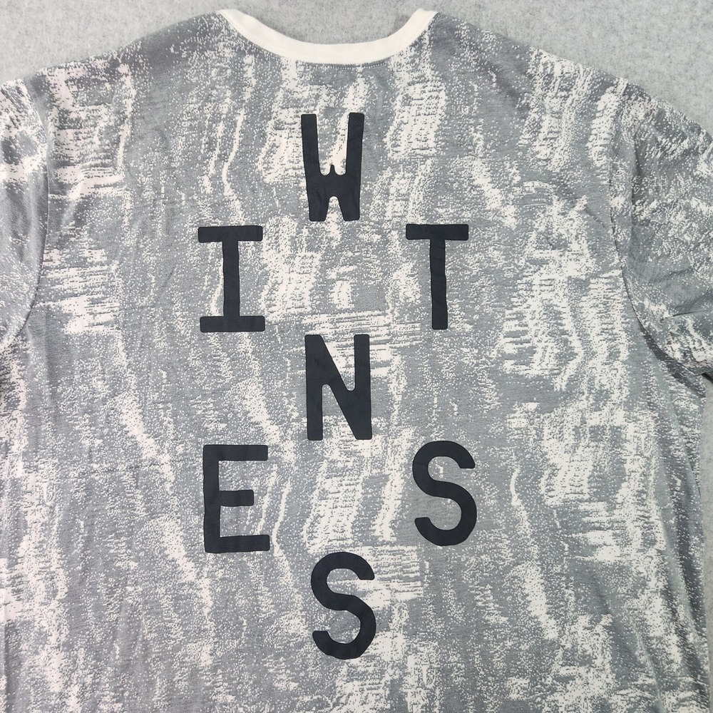 Nike Dri Fit The Tee Men 3XL Grey White Athletic Cut Lebron James Witness "Flaw"
